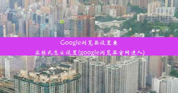 Google浏览器设置兼容模式怎么设置(google浏览器官网进入)