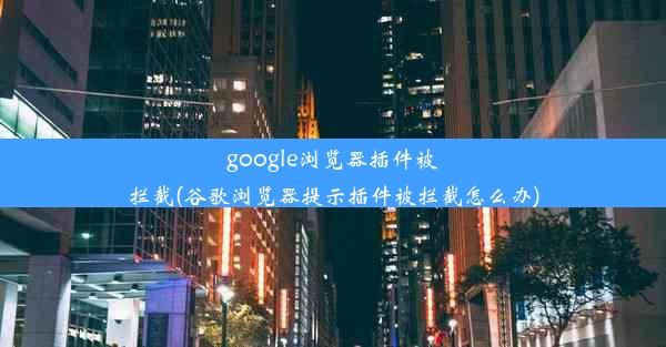 google浏览器插件被拦截(谷歌浏览器提示插件被拦截怎么办)