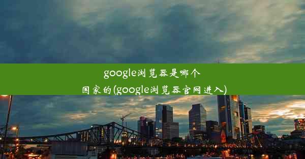 google浏览器是哪个国家的(google浏览器官网进入)