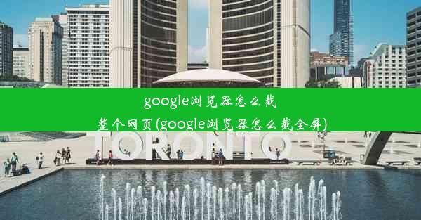 google浏览器怎么截整个网页(google浏览器怎么截全屏)