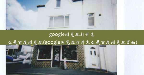 google浏览器打开怎么是百度浏览器(google浏览器打开怎么是百度浏览器页面)