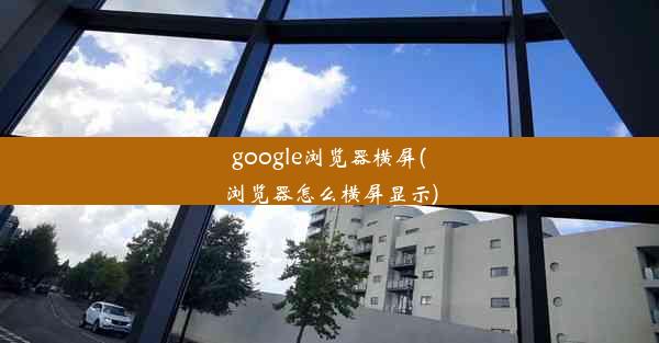 google浏览器横屏(浏览器怎么横屏显示)