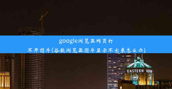 google浏览器网页打不开图片(谷歌浏览器图片显示不出来怎么办)