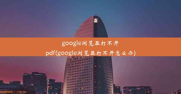 google浏览器打不开pdf(google浏览器打不开怎么办)