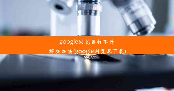 google浏览器打不开解决办法(google浏览器下载)