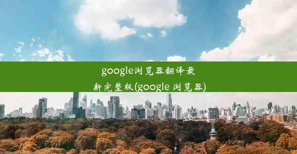 google浏览器翻译最新完整版(google 浏览器)