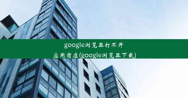 google浏览器打不开应用商店(google浏览器下载)