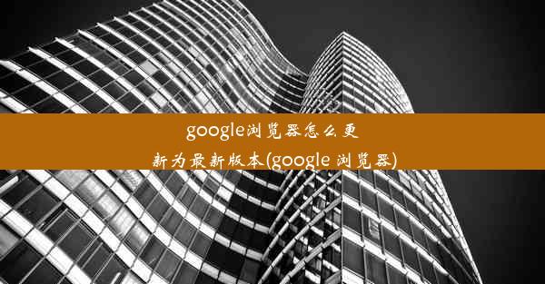 google浏览器怎么更新为最新版本(google 浏览器)