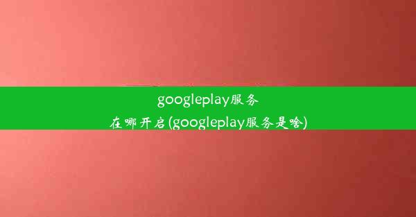 googleplay服务在哪开启(googleplay服务是啥)