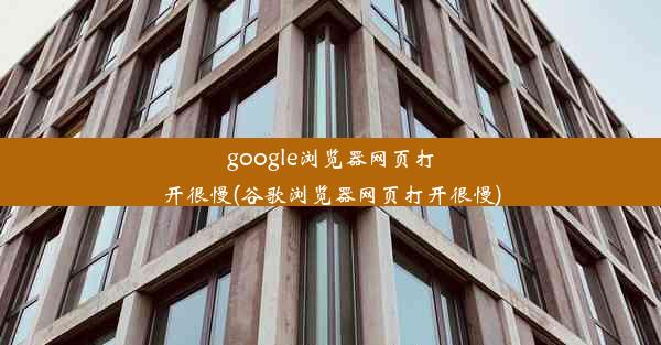 google浏览器网页打开很慢(谷歌浏览器网页打开很慢)