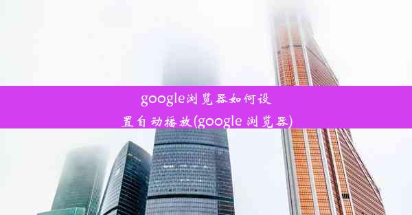 google浏览器如何设置自动播放(google 浏览器)