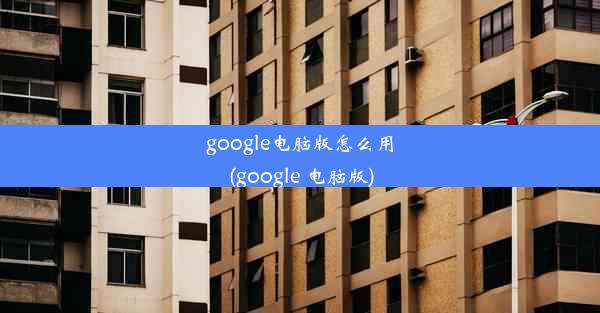 google电脑版怎么用(google 电脑版)