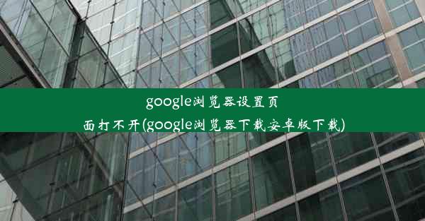 google浏览器设置页面打不开(google浏览器下载安卓版下载)