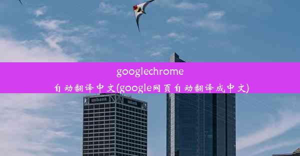 googlechrome自动翻译中文(google网页自动翻译成中文)