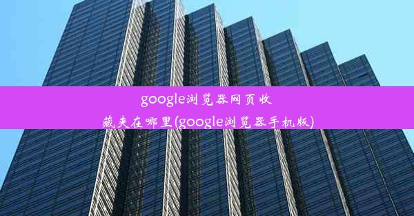 google浏览器网页收藏夹在哪里(google浏览器手机版)