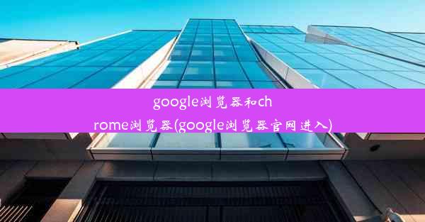 google浏览器和chrome浏览器(google浏览器官网进入)