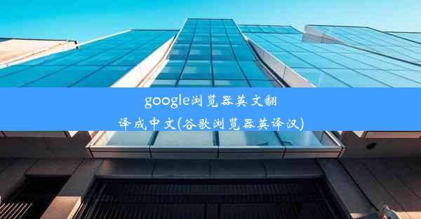 google浏览器英文翻译成中文(谷歌浏览器英译汉)