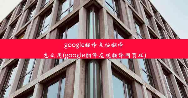 google翻译点按翻译怎么用(google翻译在线翻译网页版)