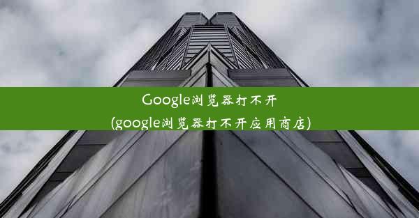 Google浏览器打不开(google浏览器打不开应用商店)