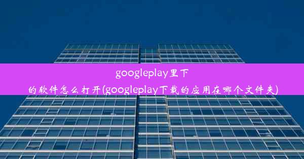 googleplay里下的软件怎么打开(googleplay下载的应用在哪个文件夹)