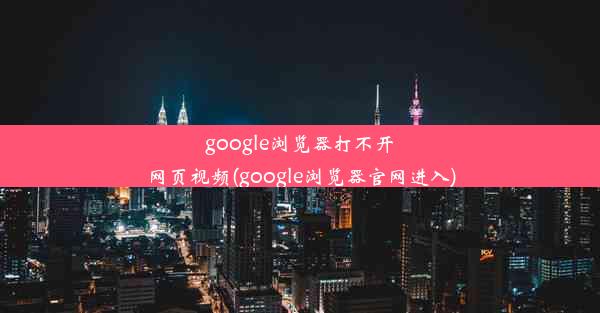 google浏览器打不开网页视频(google浏览器官网进入)