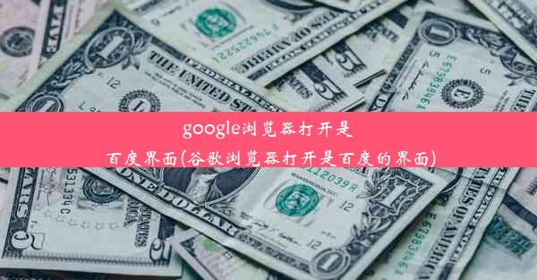 google浏览器打开是百度界面(谷歌浏览器打开是百度的界面)