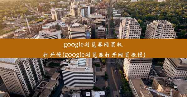 google浏览器网页版打开慢(google浏览器打开网页很慢)