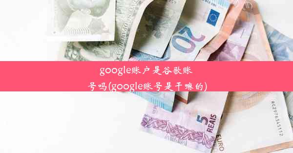 google账户是谷歌账号吗(google账号是干嘛的)