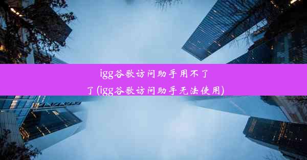 igg谷歌访问助手用不了了(igg谷歌访问助手无法使用)