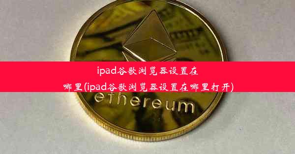 ipad谷歌浏览器设置在哪里(ipad谷歌浏览器设置在哪里打开)