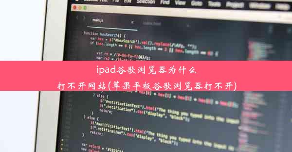 ipad谷歌浏览器为什么打不开网站(苹果平板谷歌浏览器打不开)