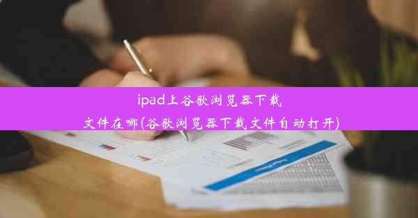 ipad上谷歌浏览器下载文件在哪(谷歌浏览器下载文件自动打开)