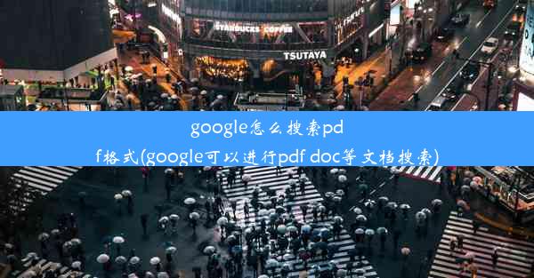 google怎么搜索pdf格式(google可以进行pdf doc等文档搜索)