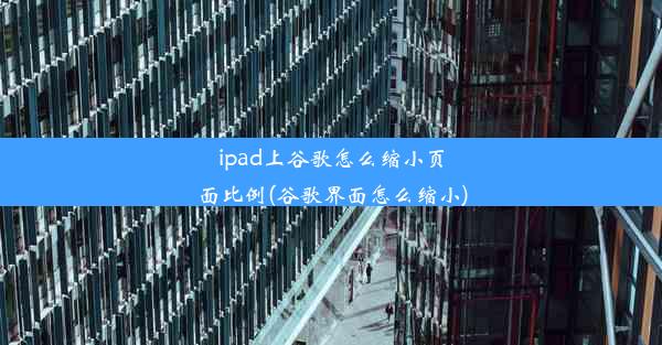 ipad上谷歌怎么缩小页面比例(谷歌界面怎么缩小)