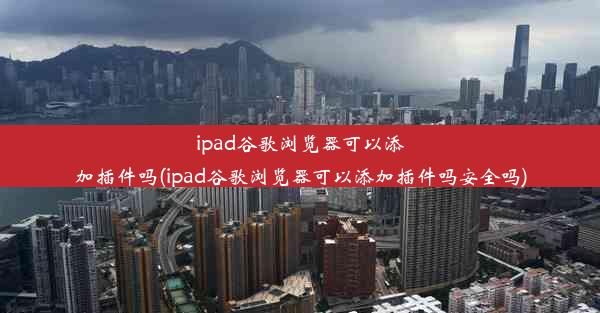 ipad谷歌浏览器可以添加插件吗(ipad谷歌浏览器可以添加插件吗安全吗)