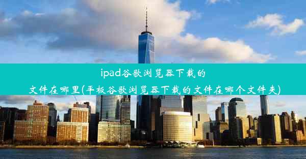 ipad谷歌浏览器下载的文件在哪里(平板谷歌浏览器下载的文件在哪个文件夹)