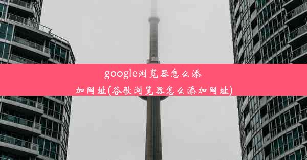 google浏览器怎么添加网址(谷歌浏览器怎么添加网址)