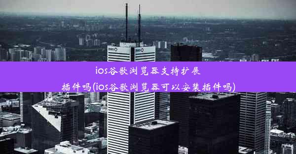 ios谷歌浏览器支持扩展插件吗(ios谷歌浏览器可以安装插件吗)