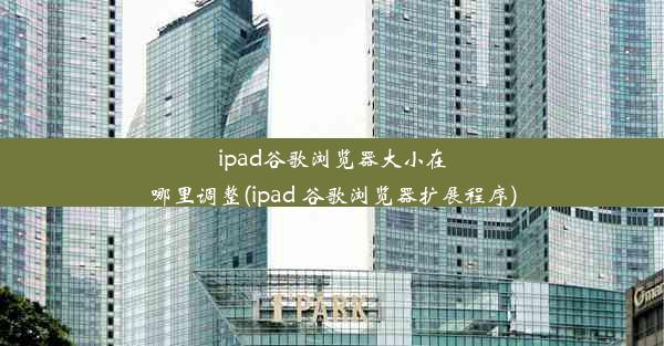 ipad谷歌浏览器大小在哪里调整(ipad 谷歌浏览器扩展程序)