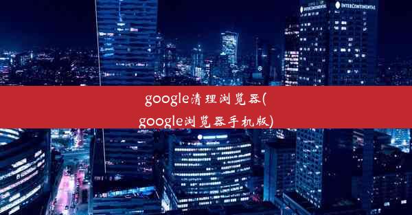 google清理浏览器(google浏览器手机版)