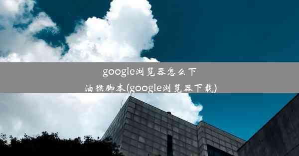 google浏览器怎么下油猴脚本(google浏览器下载)