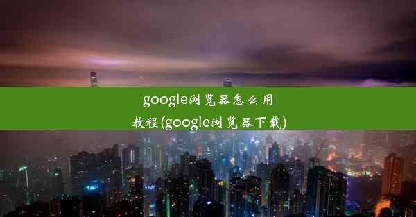 google浏览器怎么用教程(google浏览器下载)