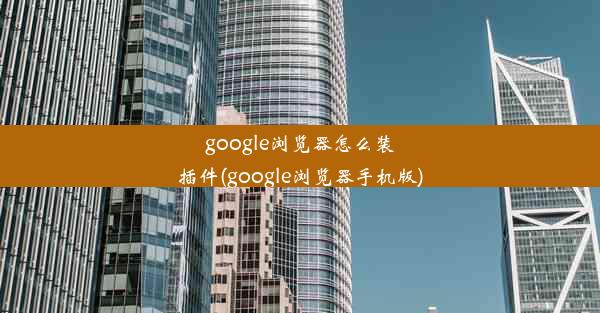 google浏览器怎么装插件(google浏览器手机版)