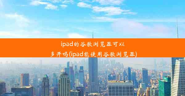 ipad的谷歌浏览器可以多开吗(ipad能使用谷歌浏览器)