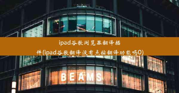 ipad谷歌浏览器翻译插件(ipad谷歌翻译没有点按翻译功能吗0)