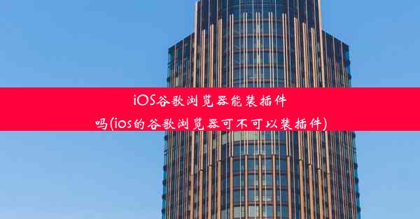 iOS谷歌浏览器能装插件吗(ios的谷歌浏览器可不可以装插件)