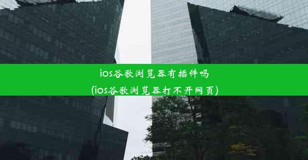 ios谷歌浏览器有插件吗(ios谷歌浏览器打不开网页)