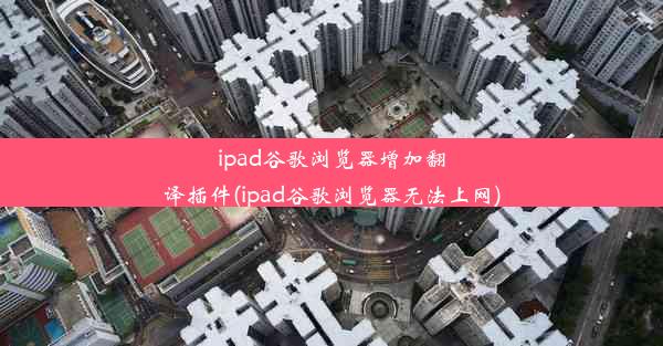 ipad谷歌浏览器增加翻译插件(ipad谷歌浏览器无法上网)