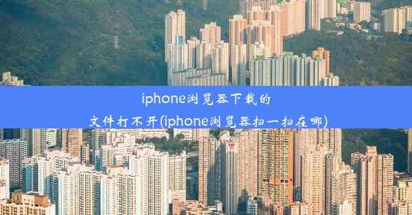 iphone浏览器下载的文件打不开(iphone浏览器扫一扫在哪)