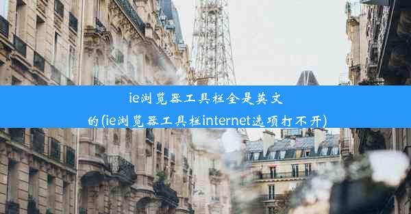 ie浏览器工具栏全是英文的(ie浏览器工具栏internet选项打不开)